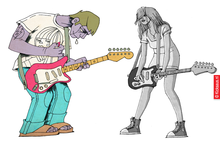 KICKSAUS_DRAWING_GIRL_GUITAR